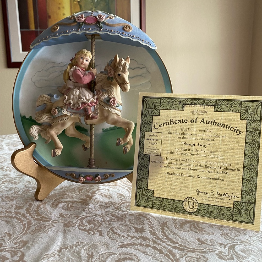 1st PLATE VINTAGE 1994 ‘SWEPT AWAY’ of the CAROUSEL DREAMS COLLECTION